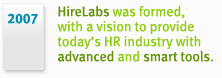 2007 - HireLabs was formed with a vision to provide today's HR industry with advanced and smart tools.